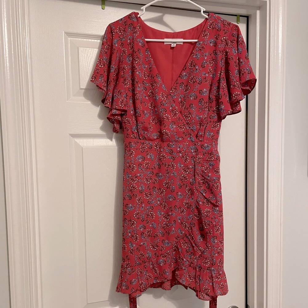 Ruffle Faux Wrap Dress